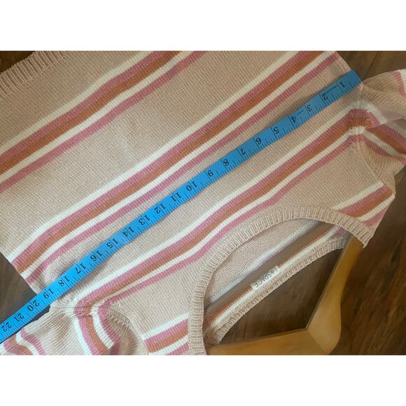 L*SPACE Sun Seeker Striped Chenille Crop Sweater Jumper Size Small? Slouchy Boxy - Picture 6 of 8